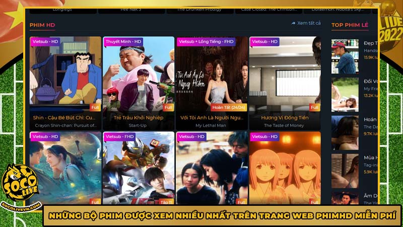 Những bộ phim được xem nhiều nhất trên trang web phimhd miễn phí